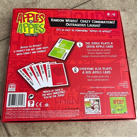 Apples to Apples Party in a Box Card Game. Family game night - Picture 4 of 6